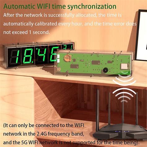 Diy electronic clock kit esp8266 wifi 8 bit digital clock temperature date year alrm time ...
