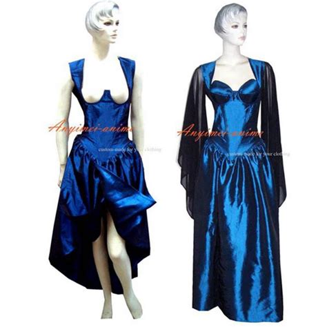 Aliexpress.com : Buy Free Shipping O Dress The Story Of O With Bra Blue Taffeta Dress Cosplay ...