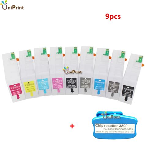 9pcs refillable ink Cartridge for epson 3880 pro3880 pro 3880 printer ...