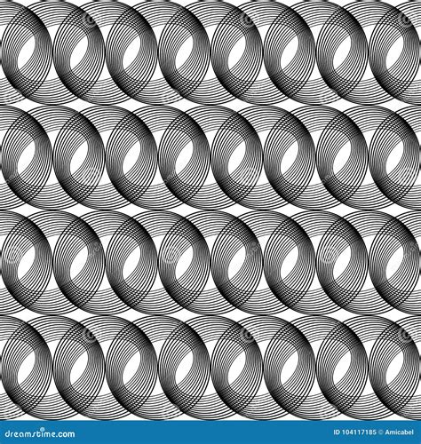 Design Seamless Monochrome Ellipse Pattern Stock Vector - Illustration ...