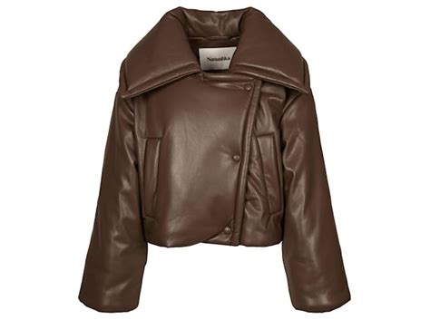 Nanushka Jamie Faux Leather Puffer Jacket Brown ref.627671 - Joli Closet