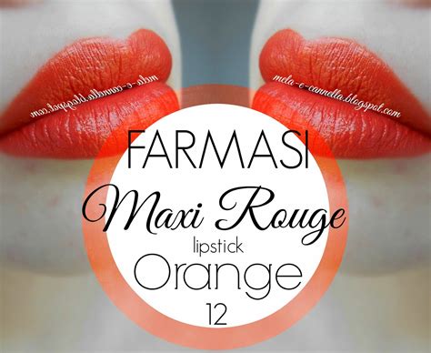 mela-e-cannella: FARMASI Maxi Rouge Lipstick 12 - Orange