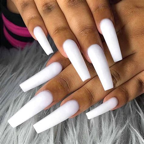 Matte Super Long Fake Nails Coffin False Nails Acrylic Full Cover Nails - Walmart.com