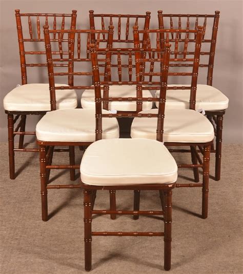 (6) Chiavari Chairs With White Cushions