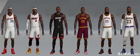 NBA 2K21 LeBron James Cyberfaces 6 Versions by Myk