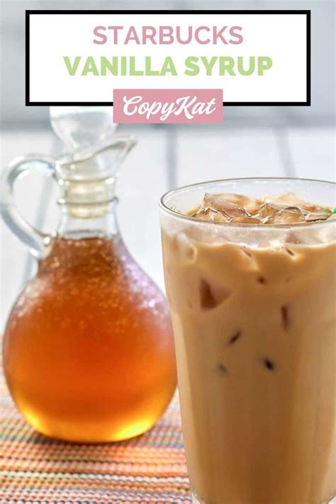 Easy Starbucks Vanilla Syrup Recipe - Copycat- CopyKat Recipes