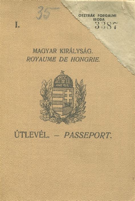 1931 Kingdom of Hungary Passport – The World Passport Museum