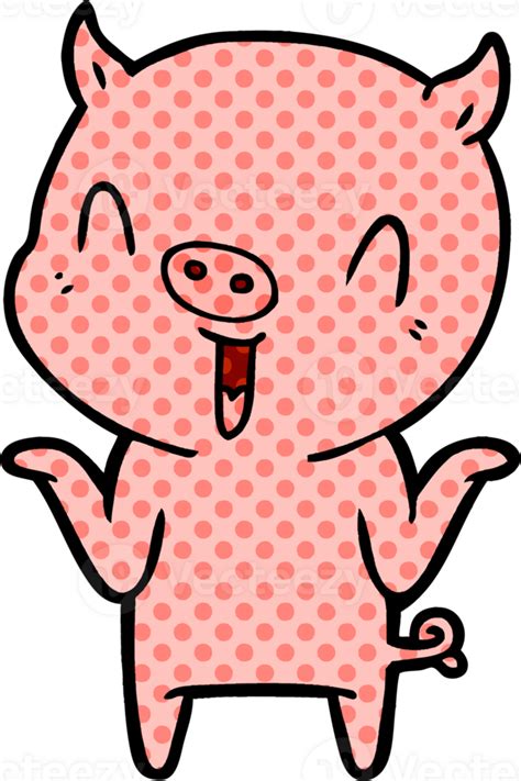 happy cartoon pig 41005809 PNG