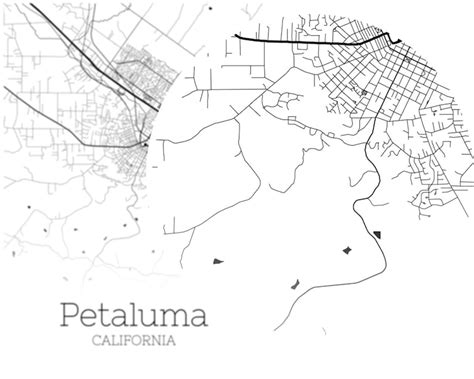 Petaluma Map INSTANT DOWNLOAD Petaluma California City Map | Etsy