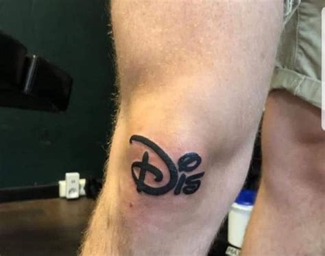 Disney Dis-Knee This Knee Funny Disney Tattoo | Funny tattoos, Bad tattoos, Knee tattoo