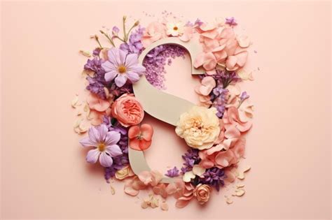 Premium AI Image | a floral wreath with the letter c on it