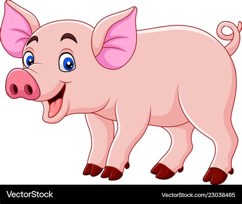 Smiling Pig Clip Art