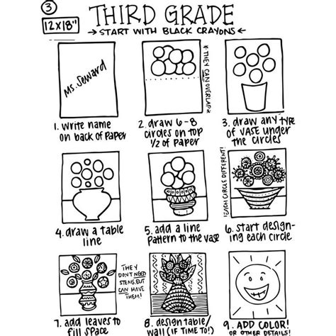 Third grade sub plans | Art lessons elementary, 3rd grade art lesson, Art sub lessons