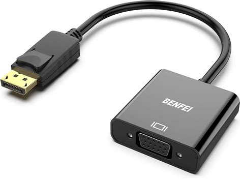 BENFEI DisplayPort To VGA Adapter, DP DisplayPort To VGA Feet Cable ...