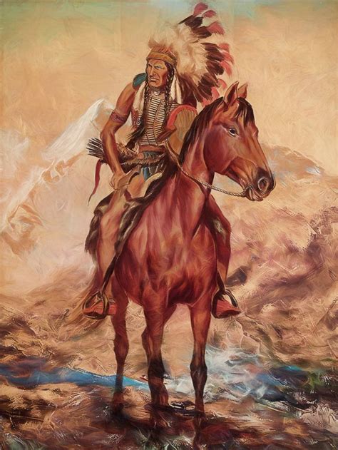 Western Art, Oil Painting Of A Native American Woman, Miha Cante, By Bill Lundquist, Ca 1987, C ...