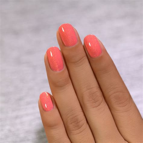 Riley - Coral Shimmer Holographic Nail Polish by ILNP in 2021 | Simple gel nails, Shellac nails ...