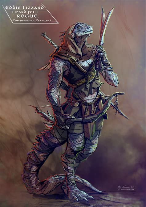 Lizardfolk Rogue by Mike Andreoli : r/ImaginaryAssassins