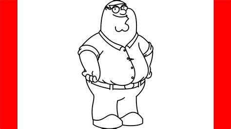 How To Draw Peter Griffin From Family Guy - Step By Step Drawing - YouTube