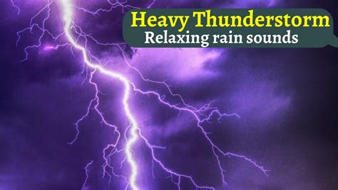 Heavy Thunderstorm sound || Relaxing rain, thunder for sleep-HD nature ...