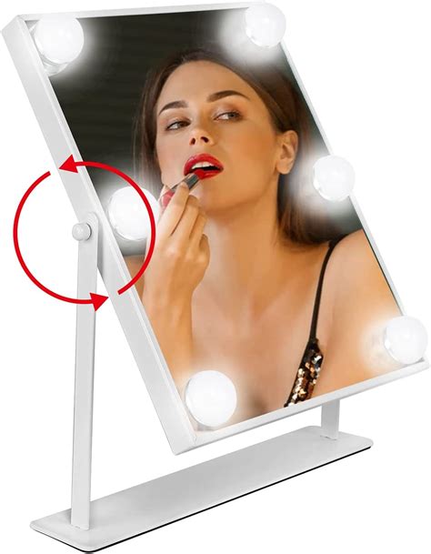 Vcedas Vanity Mirror with Lights Hollywood , 3 Colors Lighting Modes Dressing Tabletop Mirror ...