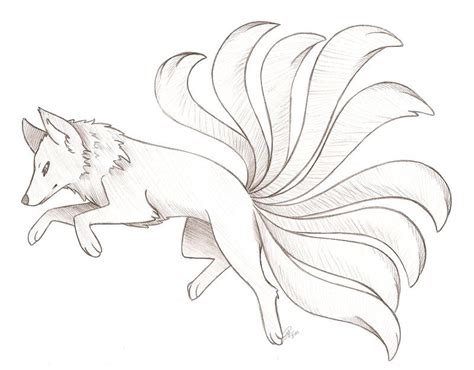 Nine Tailed Fox by angelnablackrobe Dark Art Drawings, Colorful Drawings, Art Drawings Sketches ...