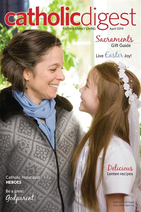 April 2014 Cover | God parents, Catholic family, Catholic