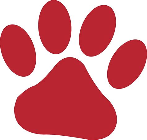 Tiger Paw Outline, Clip Art, Clip Art on Clipart Library, red tiger paw ...