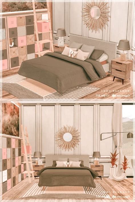 The Sims 4 CC's Modern Bedroom. Custom Content was used. Download on ...