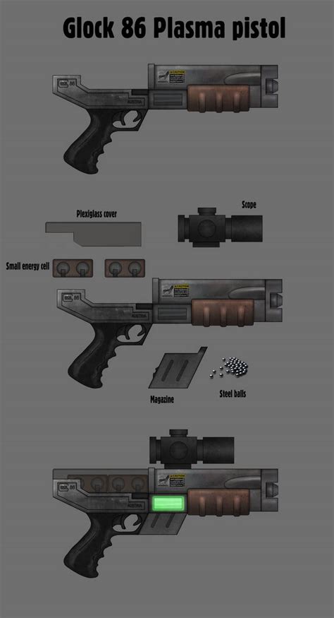 Glock 86 Plasma pistol (fallout 1\2) by MG-Croft on DeviantArt