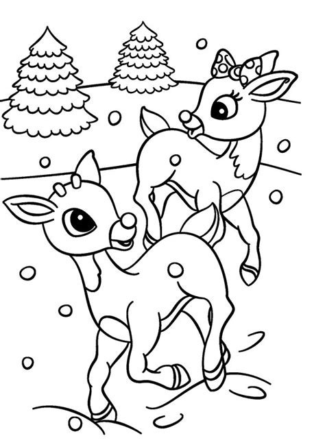 Santa And Rudolph Coloring Pages at GetDrawings | Free download