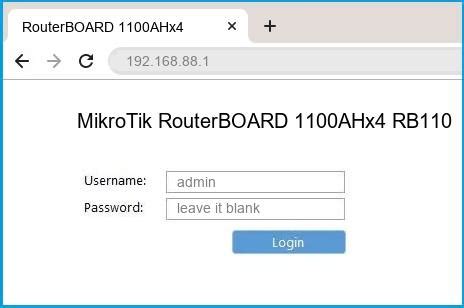 MikroTik RouterBOARD 1100AHx4 RB1100AHx4 Router Login and Password