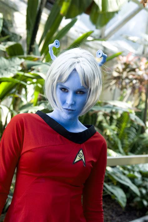 Red Shirt Andorian cosplay | Star trek costume, Star trek cosplay, Star trek