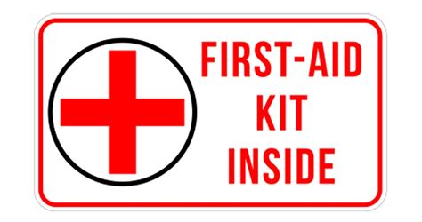 First Aid Kit Inside Truck Decal