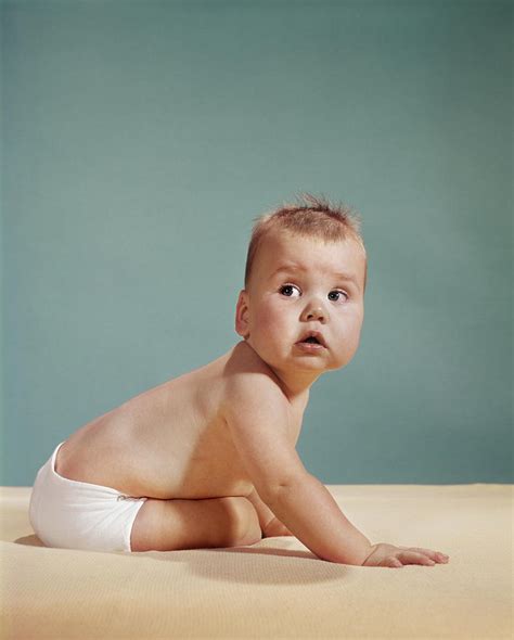 1960s 1970s Baby Looking Over Shoulder Photograph by Vintage Images ...