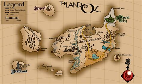 Land of Oz - Map by into-blue on DeviantArt