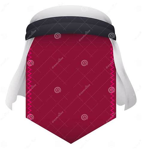 Maroon Pennant Template Decorated with Keffiyeh, Vector Illustration Stock Vector - Illustration ...