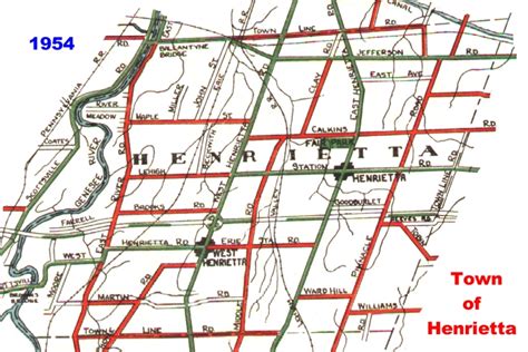 1954 Map of Henrietta