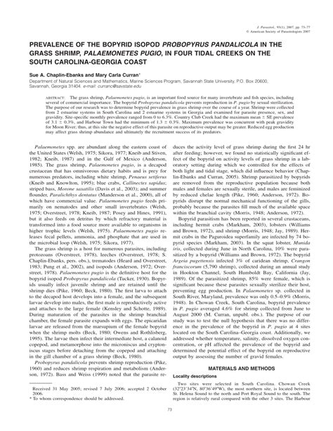 (PDF) Prevalence of the bopyrid isopod Probopyrus pandalicola in the ...