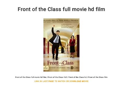 Front of the Class full movie hd film