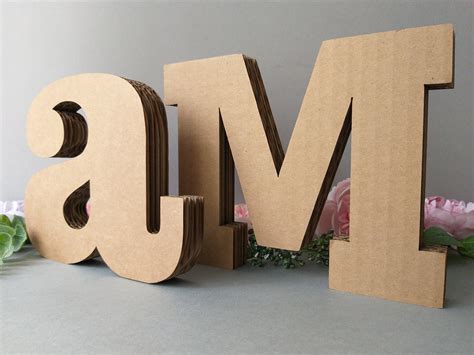 Free Standing Cardboard Letters and Numbers. DIY Letters and Numbers. 3D Letters and Numbers ...