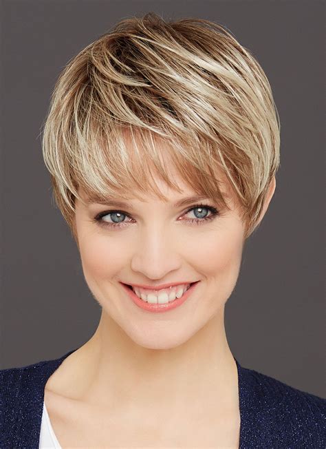 Chic Short Cut Blonde Synthetic Hair Ladies Wigs, Best Wigs Online Sale - Rewigs.com