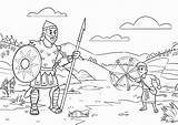 David And Goliath Coloring Pages  Best For Kids sketch template