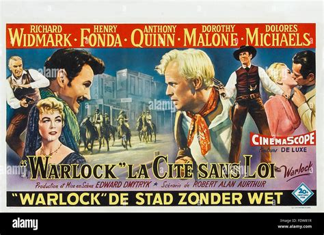 Warlock (1959) - French Movie Poster Stock Photo - Alamy