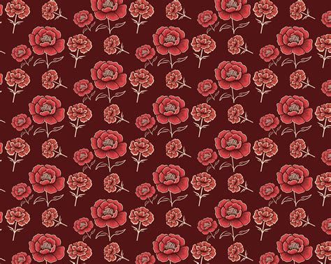 Dark Background with Red Floral Pattern 35052858 Vector Art at Vecteezy