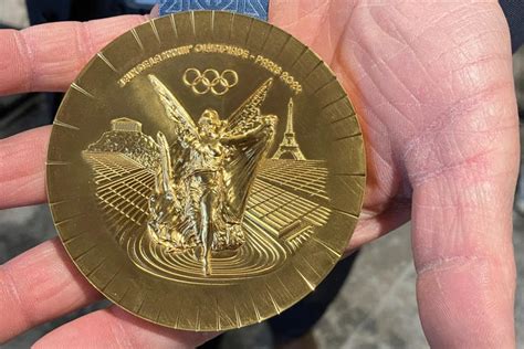 The Paris Olympics medals are embedded with pieces of the Eiffel Tower