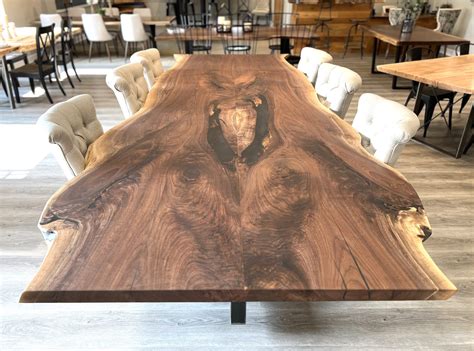 Mammoth Live EdgeWalnut Dining Table - 12' - Pathway Tables