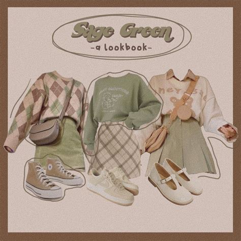 sage green lookbook | Pastel outfits aesthetic, Retro outfits, Pastel ...