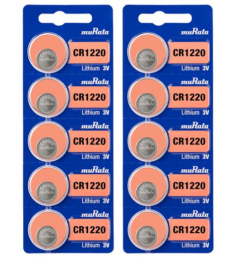 Murata CR1220 3V Lithium Coin Cell (10 Batteries) - Replaces Sony CR1220 - Walmart.com - Walmart.com