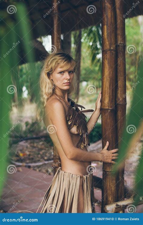 Beautiful Amazon Woman Posing in the Jungle Stock Photo - Image of ...