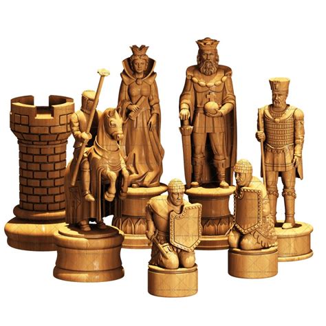 Designer chess set - 3d (stl) model shm_stl_set_0003